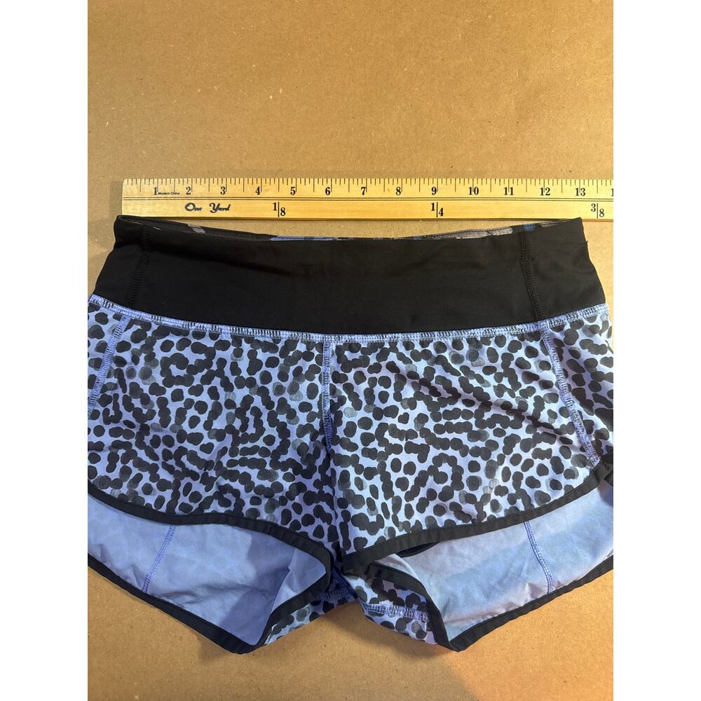 Lululemon Speed Up Short Size 2 Ace Spot Lullaby Black 2.5" - Picture 7 of 9